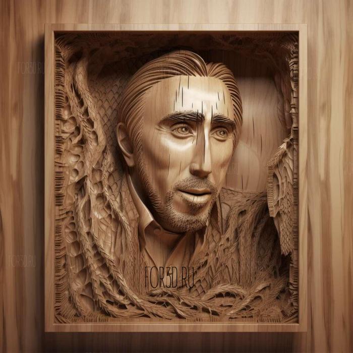 Nicolas Cage 2 stl model for CNC